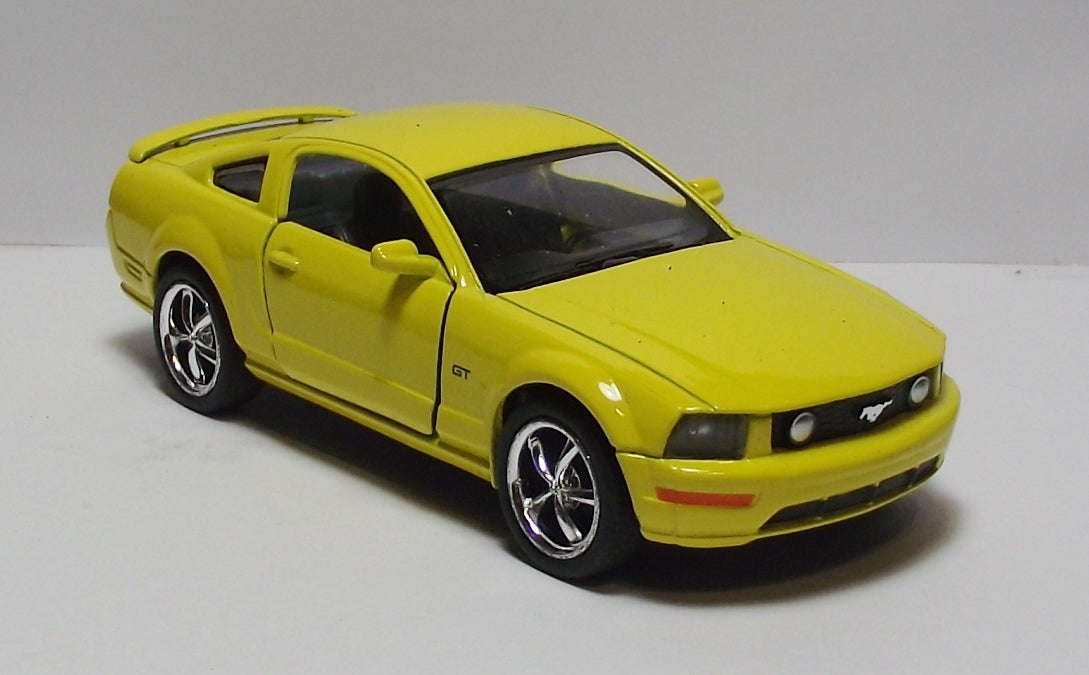 2006 Ford Mustang GT 5" Die Cast Metal w/Pull Back Power & Opening Doors Yellow 27