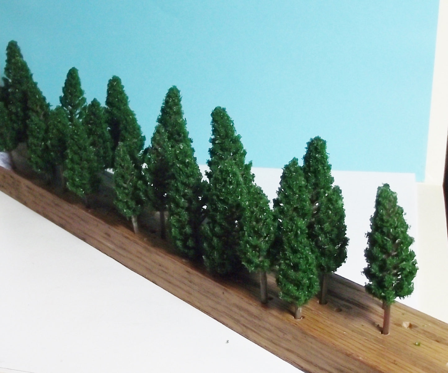 N Scale Dark Green Pine Tree Pack of 30 Pieces Total 10 of Each 1 7/8", 2 1/4", 2 9/16"