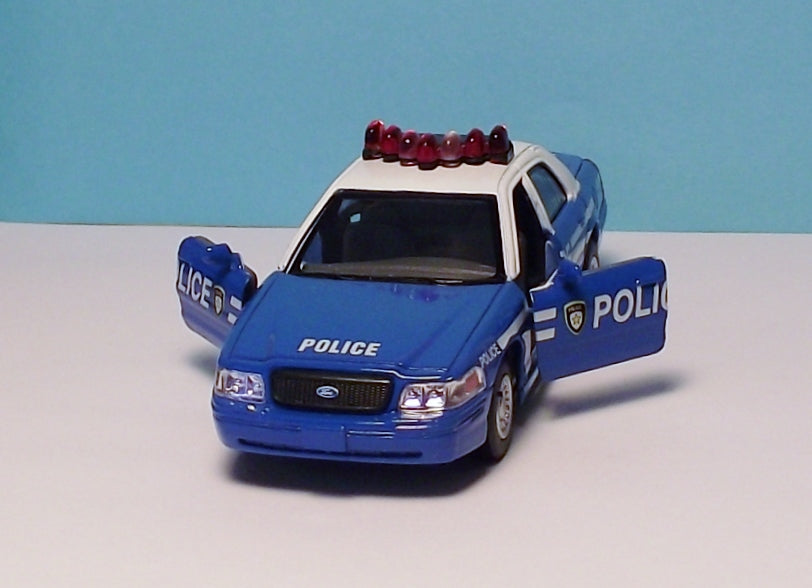 Ford Crown Victoria Police Interceptor 5" Die Cast w/Pull Back Power & Opening Doors 31