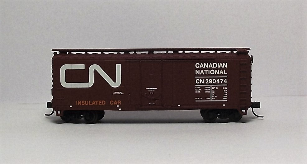 N Scale Atlas "Trainman" 50001092 Canadian National RR 40' Plug Door Box Car #290474