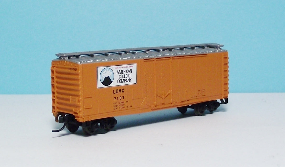 N Scale Atlas "Trainman" 50002771 American Coloid Co Panther 40' Plug Door Box #7113