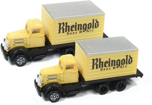 N Classic Metal Works 50373 White WC 22 Box Truck Rheingold Beer 2 Pieces