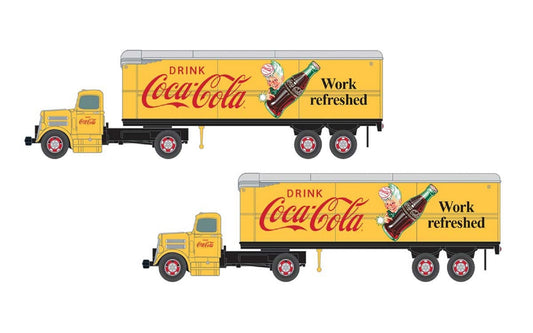 N Scale CMW 51188 White WC22 Tractor/Trailer Set-Coca-Cola Company