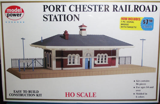 HO Scale Model Power 542 Port Chester Railroad Station Kit 86 Pieces Molded in 6 Colors