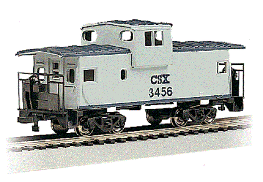 N Scale Bachmann "Silver Series" 70768 CSX Railroad 36' Wide Vision Caboose #3456
