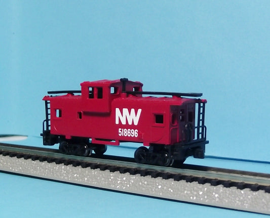 N Scale Bachmann "Silver Series" 70792 Norfolk & Western 36' Wide Vision Caboose