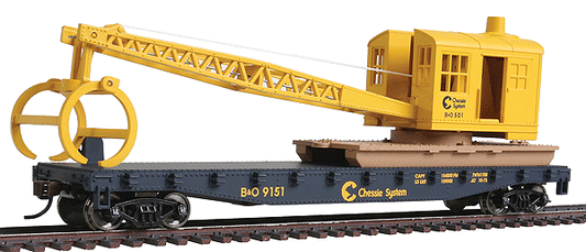 HO Scale Walthers Trainline 931-1782 Chessie System/B&O Log Crane Car #9151