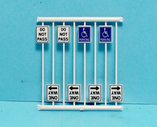 HO Scale Tichy Train Group Scenery Accessories 8 Pcs. Misc. Road Signs 6HO
