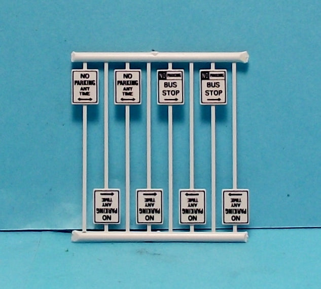HO Scale Tichy Train Group Scenery Accessories 8 Pcs. No Parking Signs 8HO