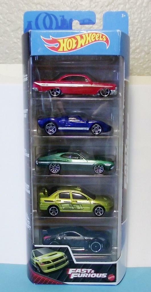 New! Hot Wheels Fast & Furious Set of 5 New Cars 1:64 Die Cast Vehicles