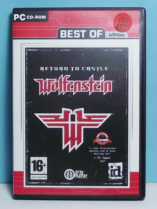 PC Shooters Return to Castle Wolfenstein Original DVD Case Version Complete